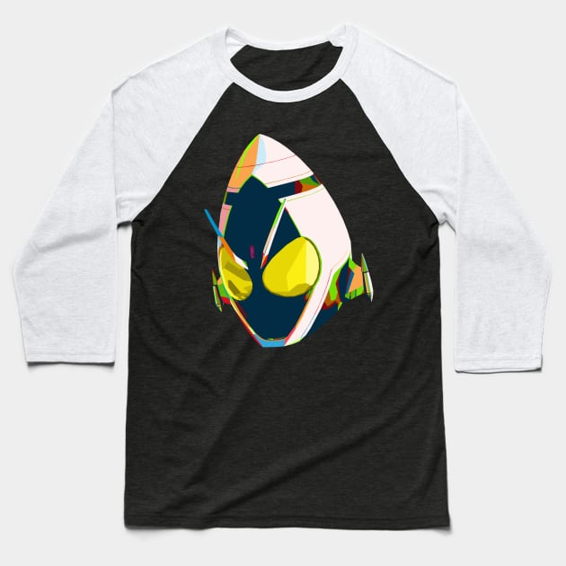 Rocket Head Baseball T-Shirt by Bajingseng